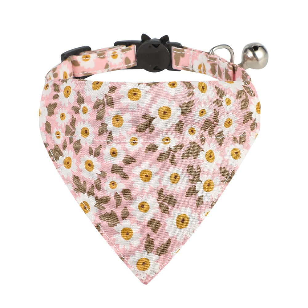 Floral Cotton Bow Collar for Cats