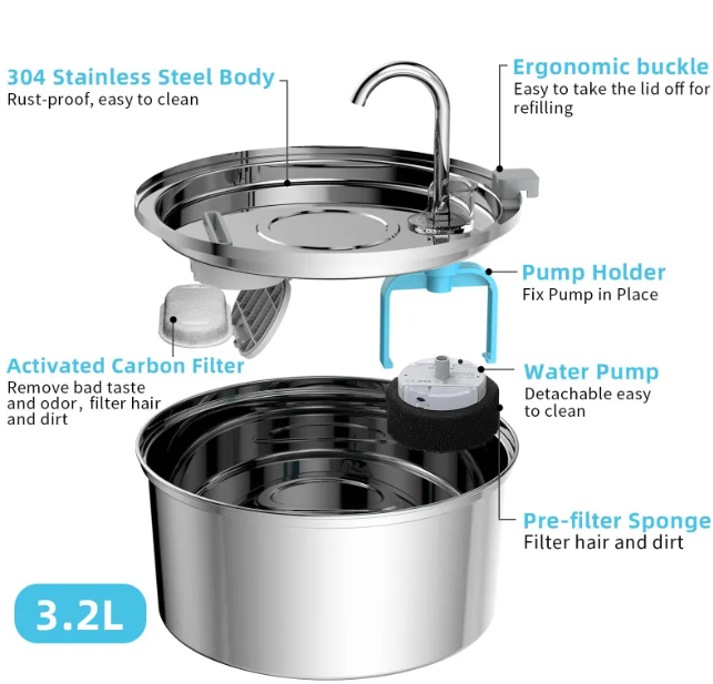 Stainless Steel Pet Hydration Station