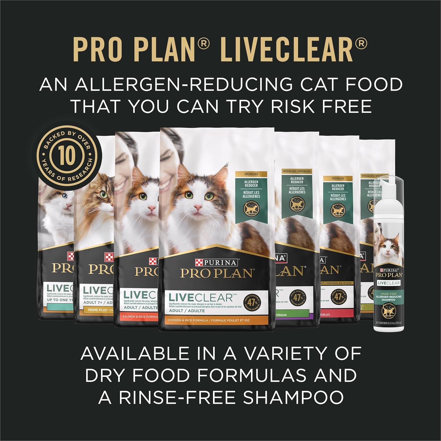Purina Pro Plan Indoor Cat Food Liveclear Cat Allergen Reducing Turkey and Rice Formula - 5.5 Lb. Bag