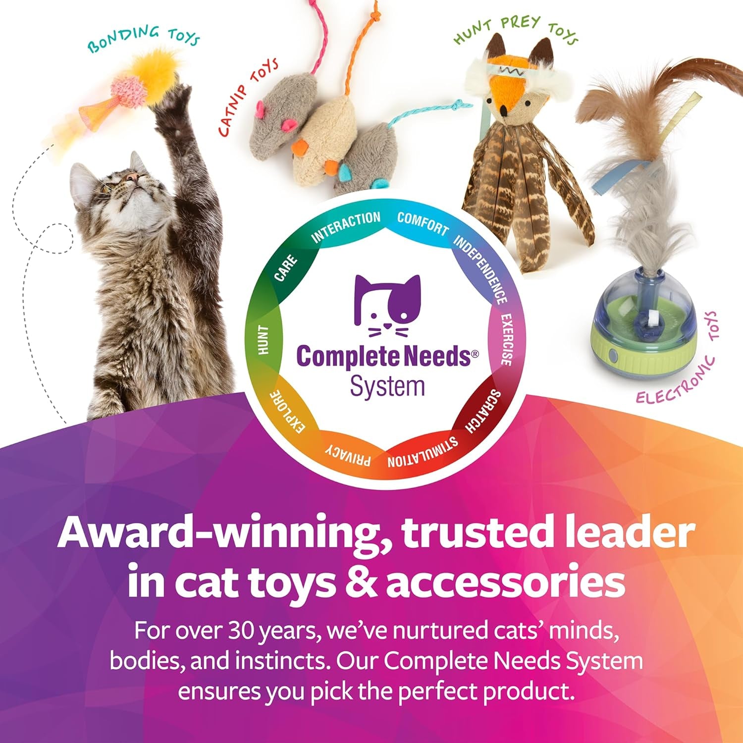 (3 Count) Skitter Critters Catnip Cat Toys - Gray/Cream, 3 Count