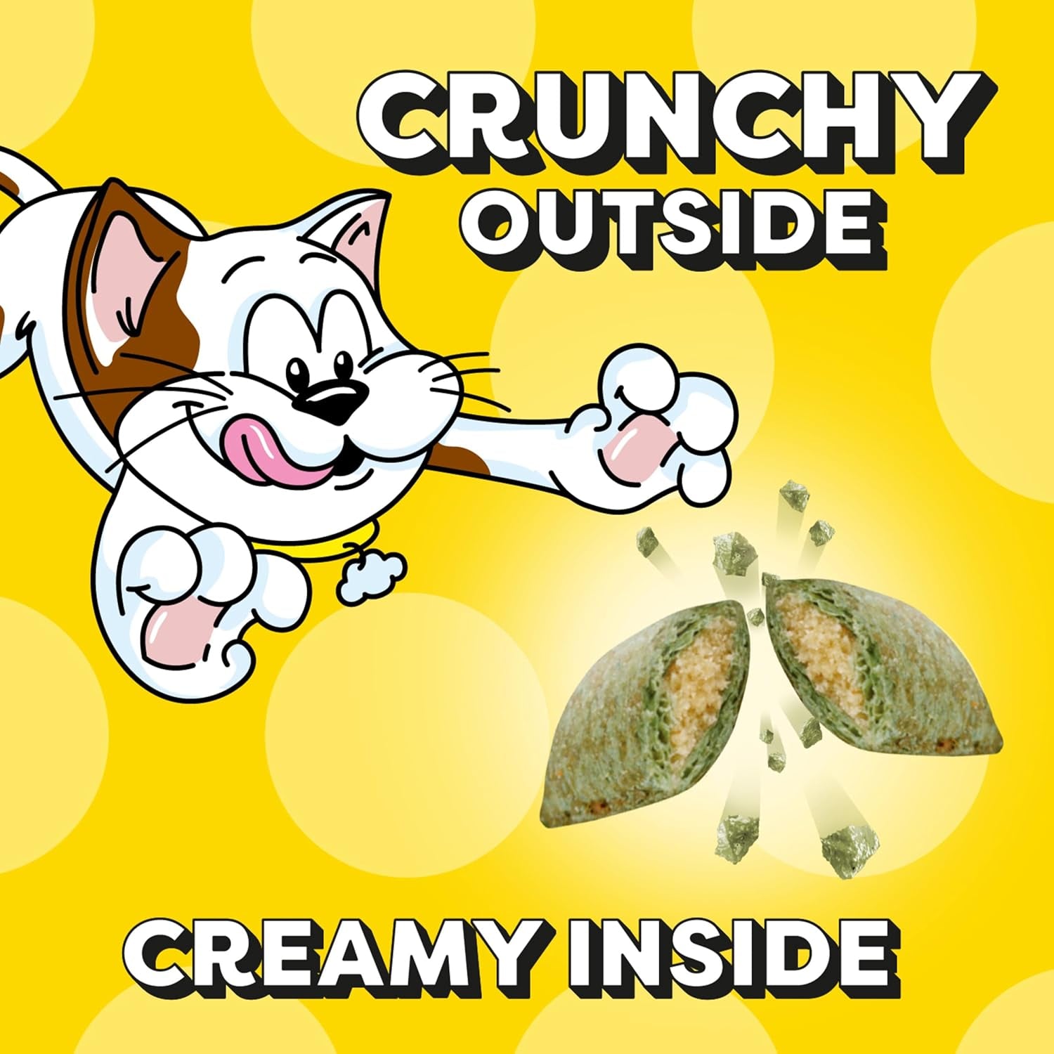 Cat Treats, Classic Crunchy and Soft Cat Treats, Blissful Catnip Flavor, Catnip Treats, 16 Oz. Tub