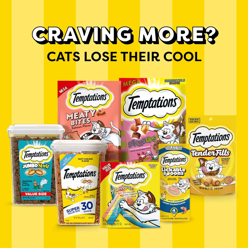 Cat Treats, Classic Crunchy and Soft Cat Treats, Blissful Catnip Flavor, Catnip Treats, 16 Oz. Tub