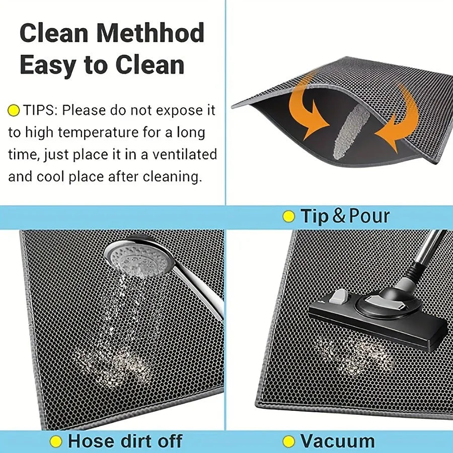 Dual-Layer Cat Litter Guard Mat