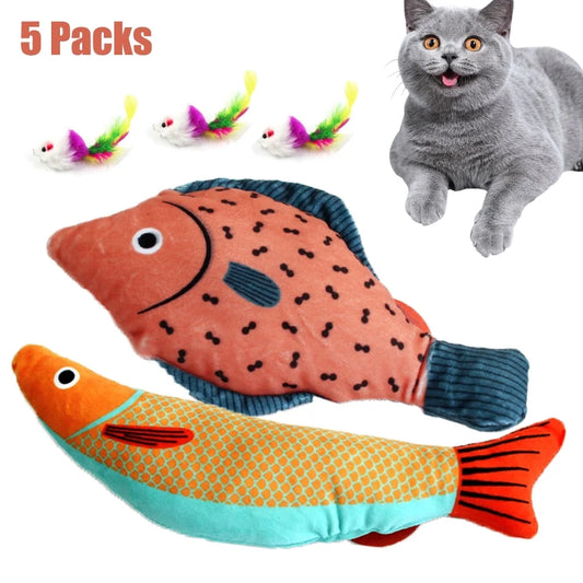 Cats Catnip Toys,Likaty Realistic Fish Interactive Toys for Kitty Pets
