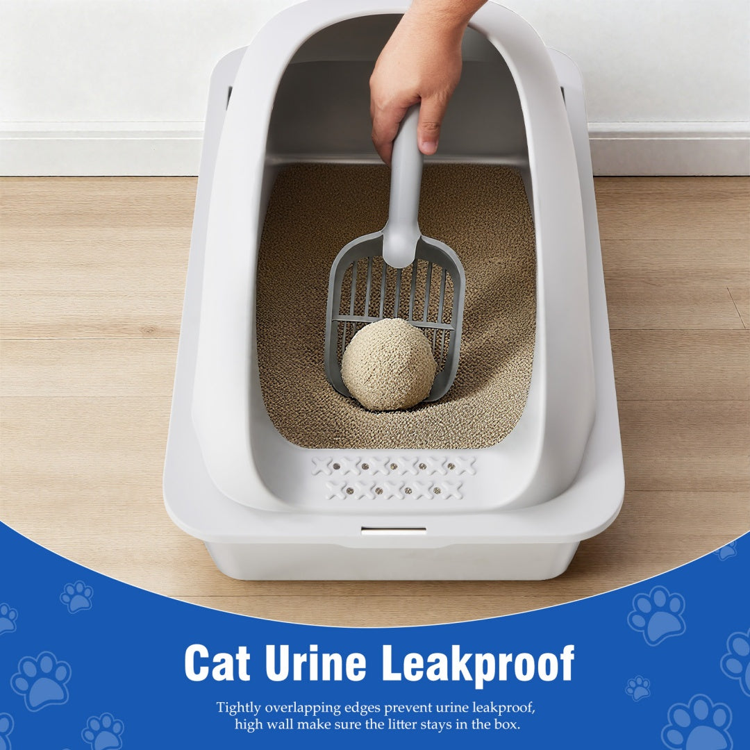 Stainless Steel Cat Litter Box With Lid, Large Cat Litter Box For Big