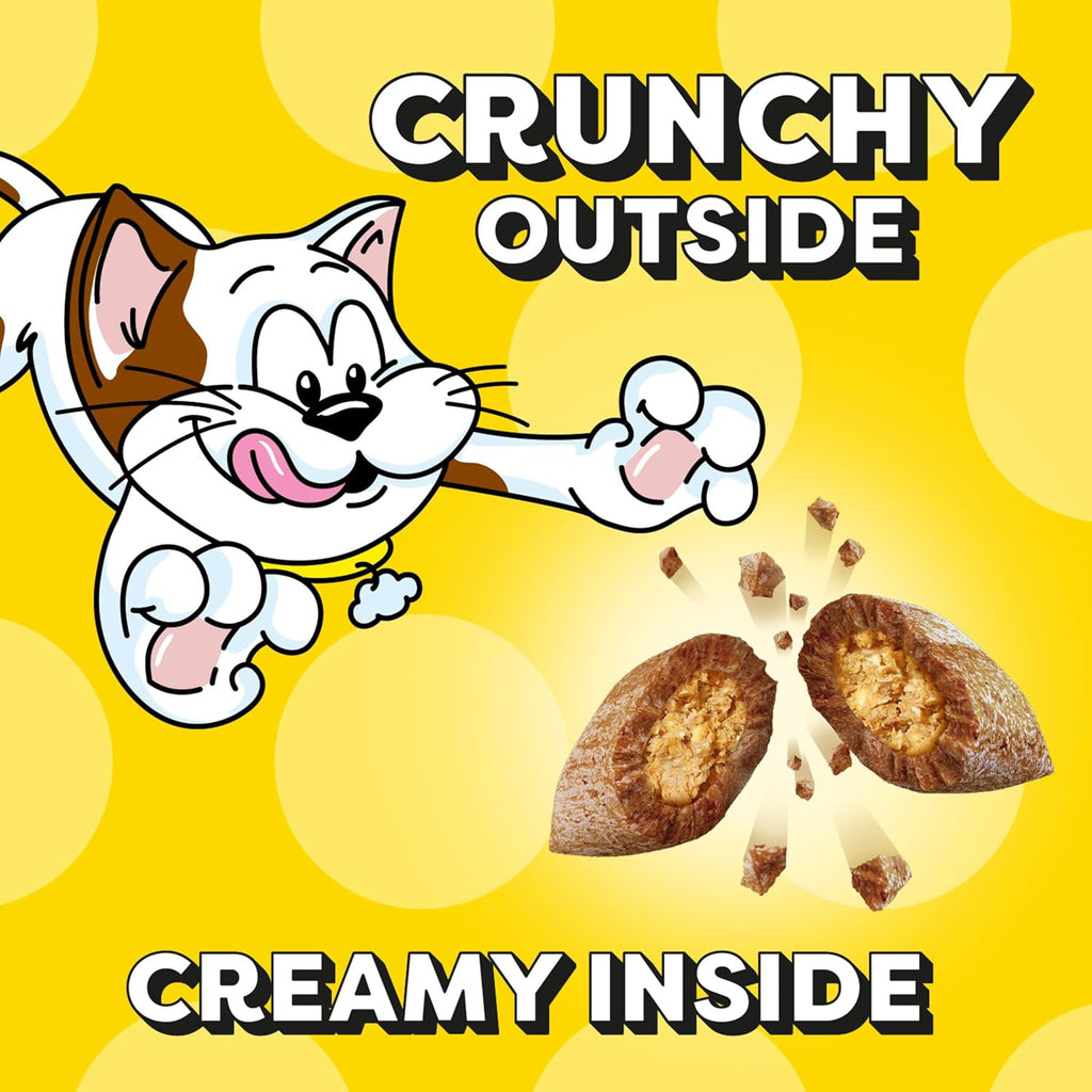 Cat Treats Classic Crunchy and Soft Cat Treats, Savory Salmon Flavor, 16 Oz. Tub