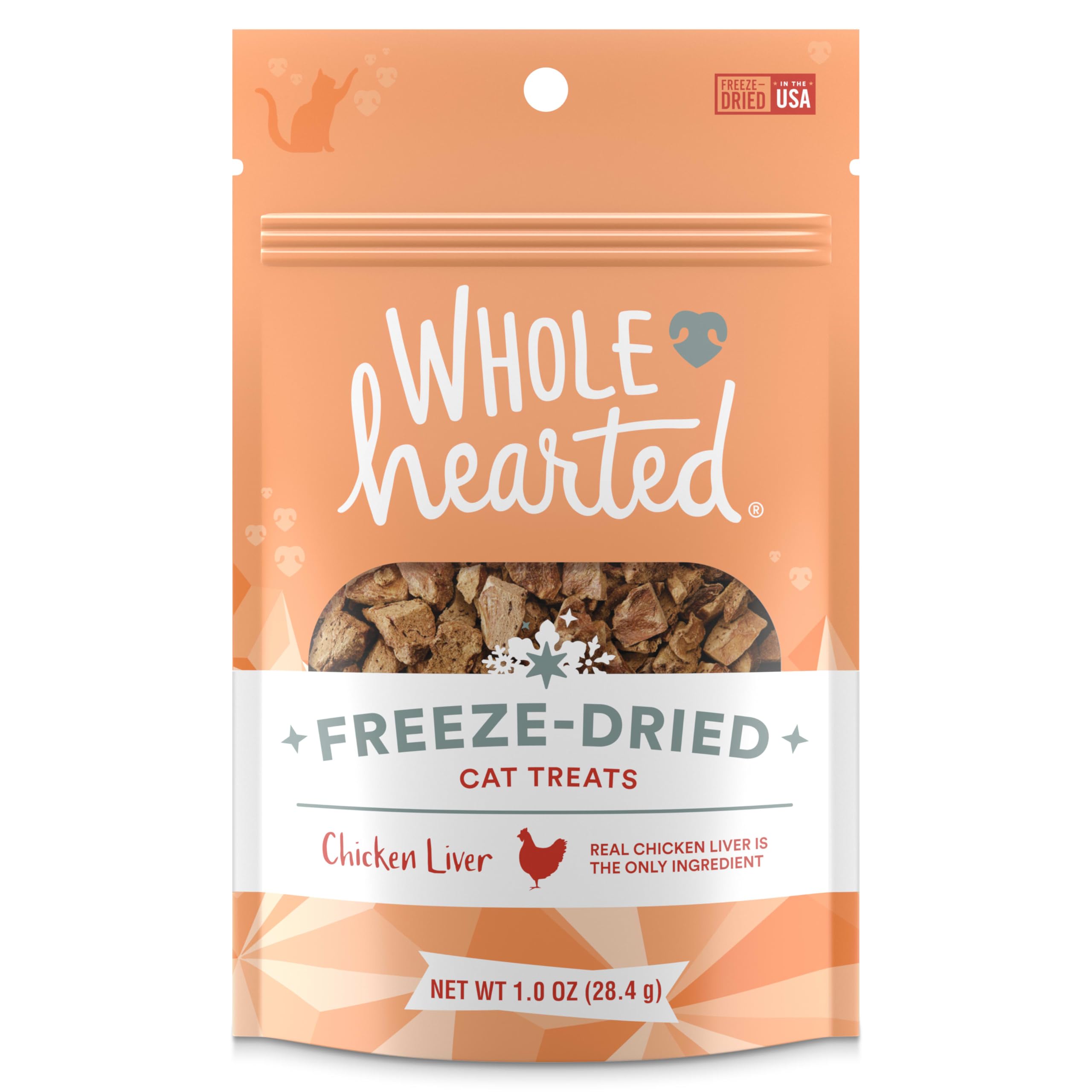 WholeHearted Chicken Liver Freeze-Dried Cat Treats 1 oz.