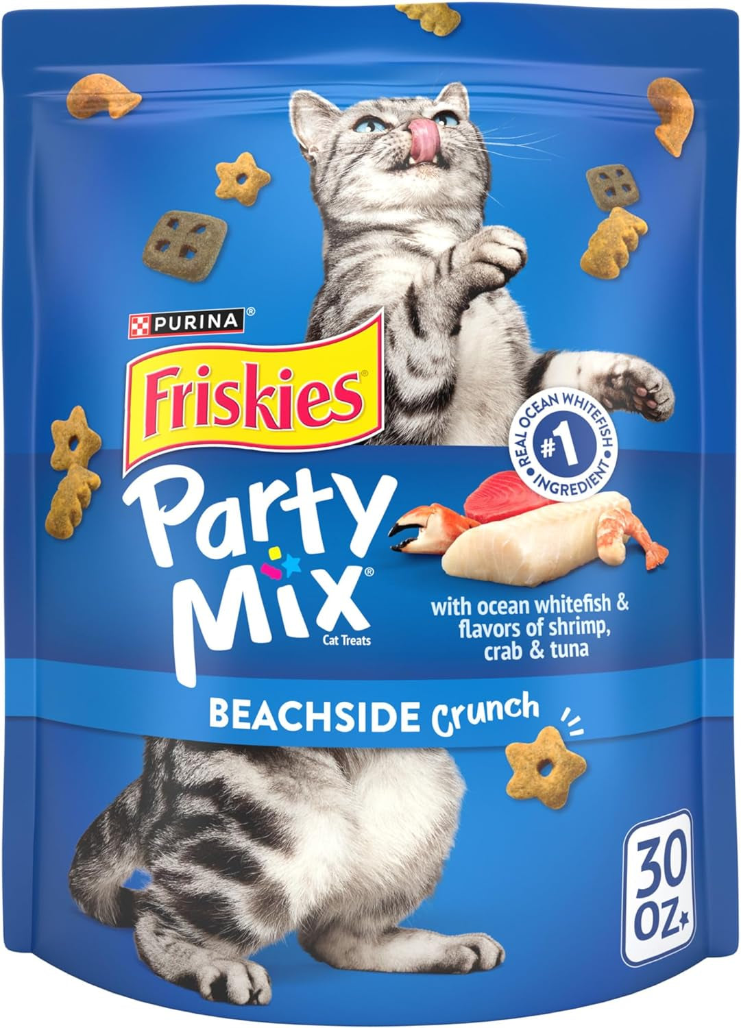 Purina  Cat Treats, Party Mix Beachside Crunch - 30 Oz. Pouch