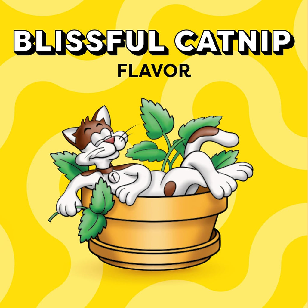 Cat Treats, Classic Crunchy and Soft Cat Treats, Blissful Catnip Flavor, Catnip Treats, 16 Oz. Tub