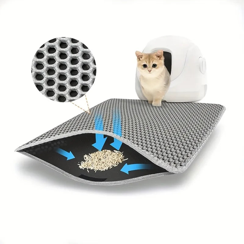 Dual-Layer Cat Litter Guard Mat