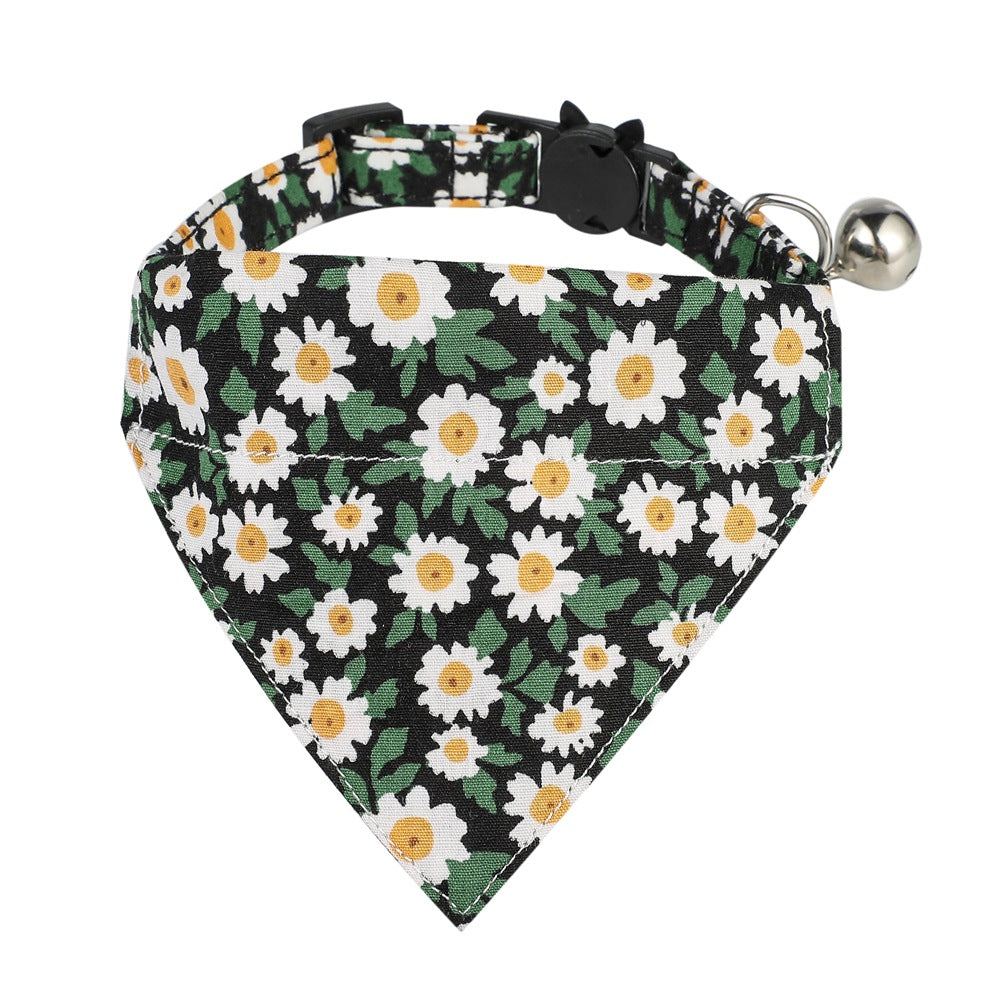 Floral Cotton Bow Collar for Cats