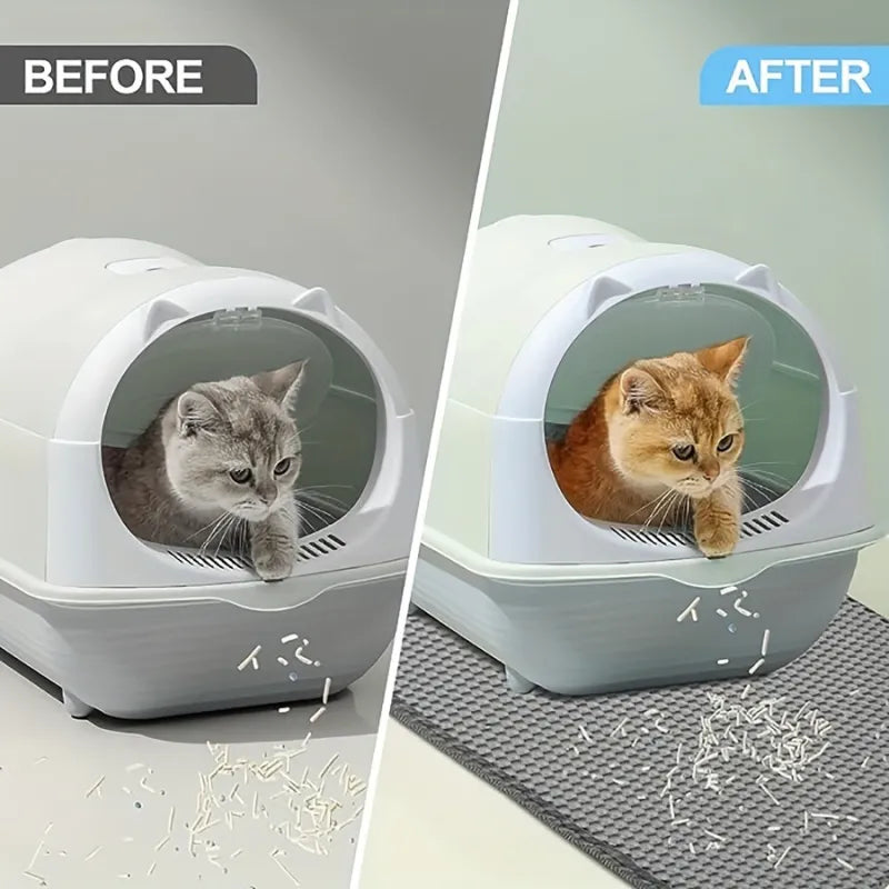 Dual-Layer Cat Litter Guard Mat