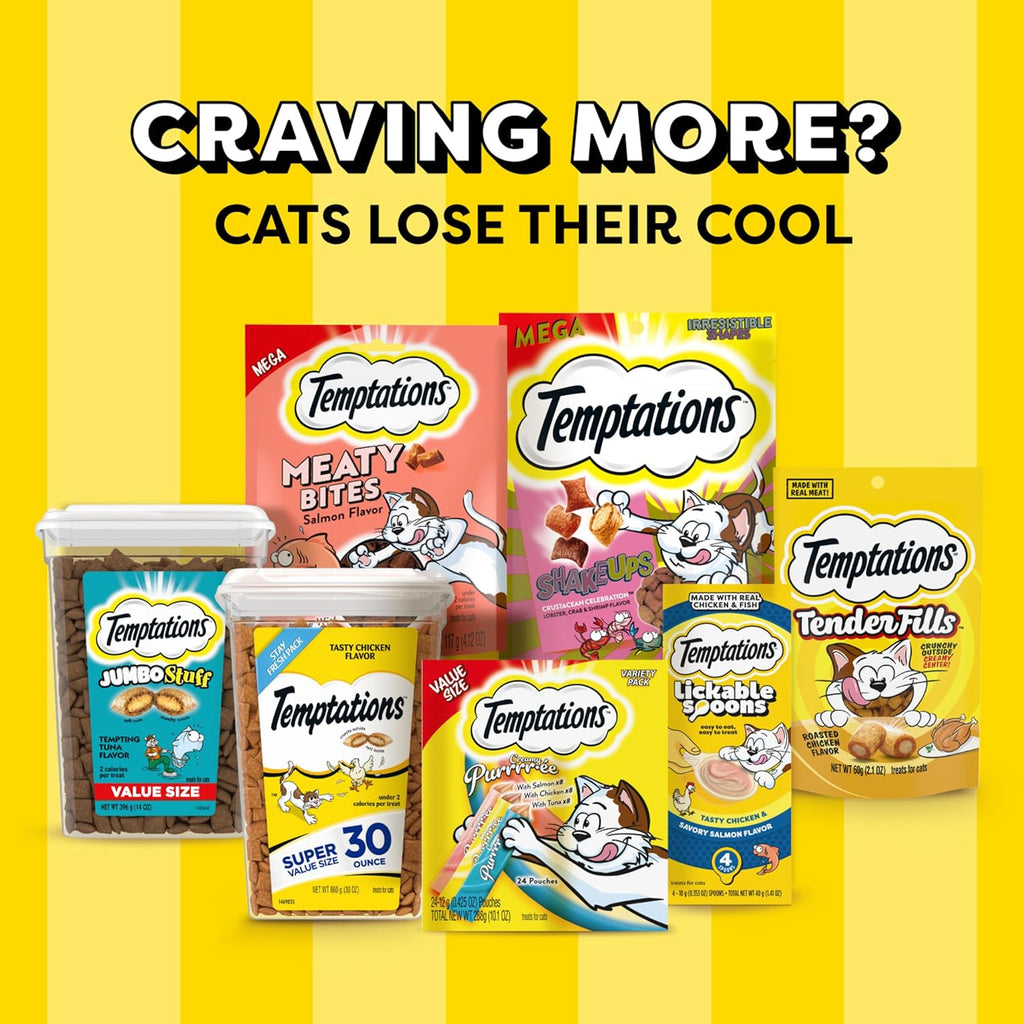 Cat Treats, Classic Crunchy and Soft Cat Treats, Catnip Fever Flavor, Catnip Treats, 30 Oz. Tub