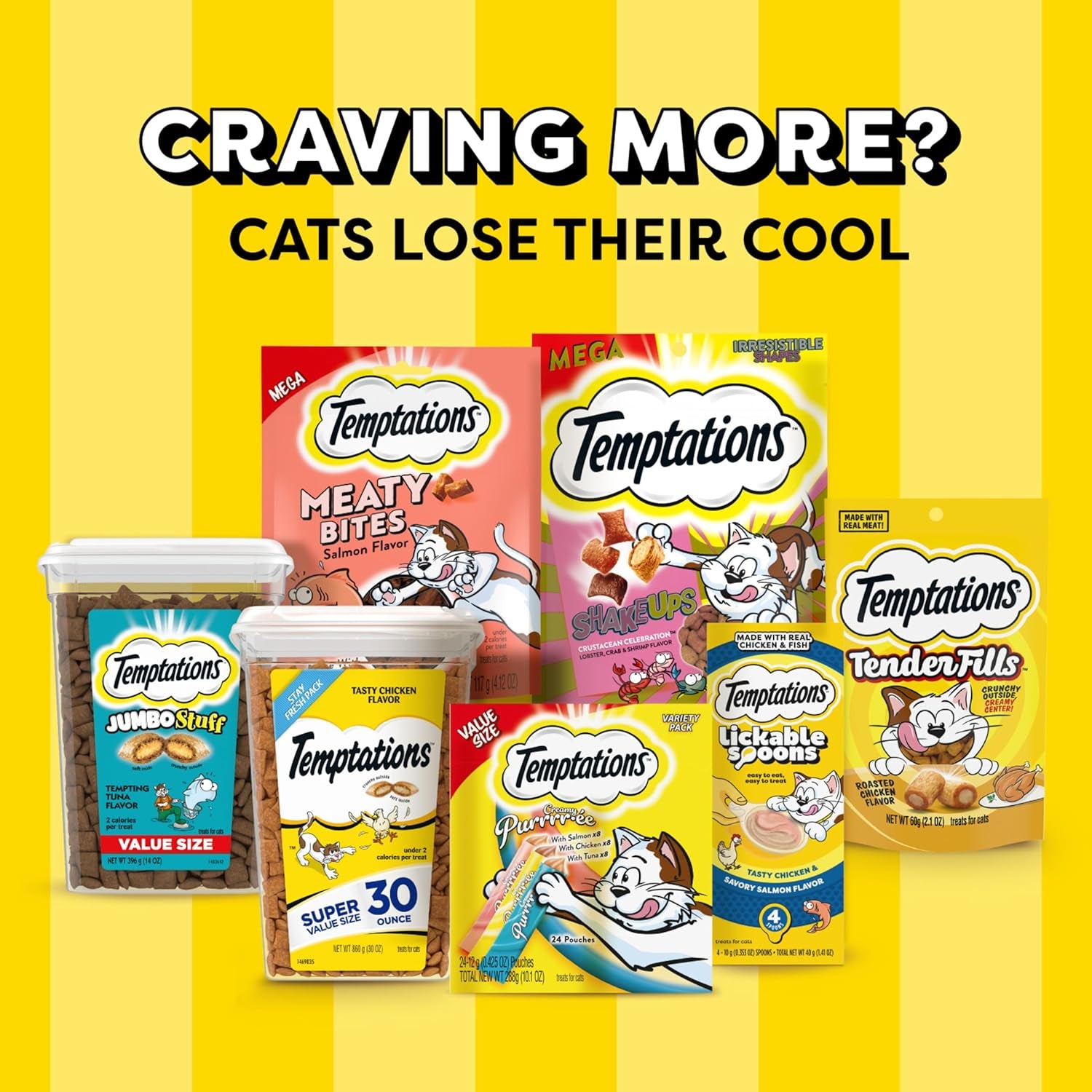 Cat Treats, Classic Crunchy and Soft Cat Treats, Catnip Fever Flavor, Catnip Treats, 30 Oz. Tub
