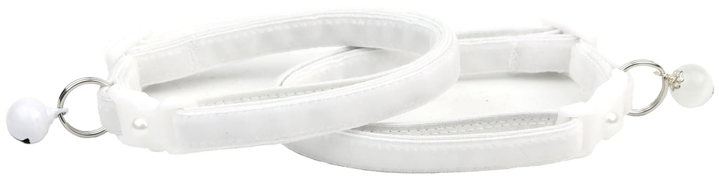 Soft White Velvet Cat Collar