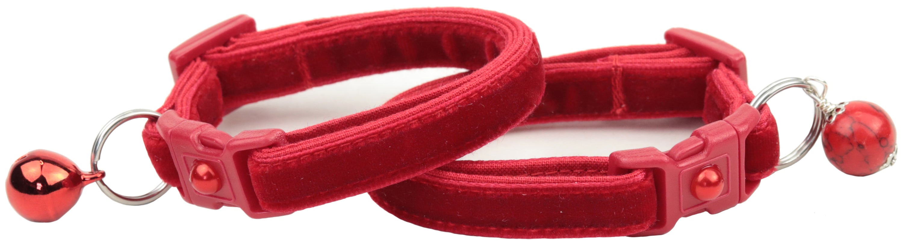Soft Red Velvet Cat Collar