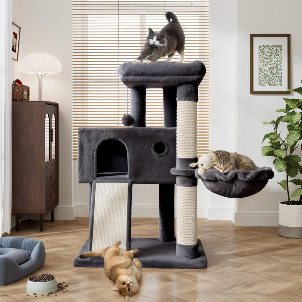 CozyNest 36" Multi-Level Cat Tree with Hammock