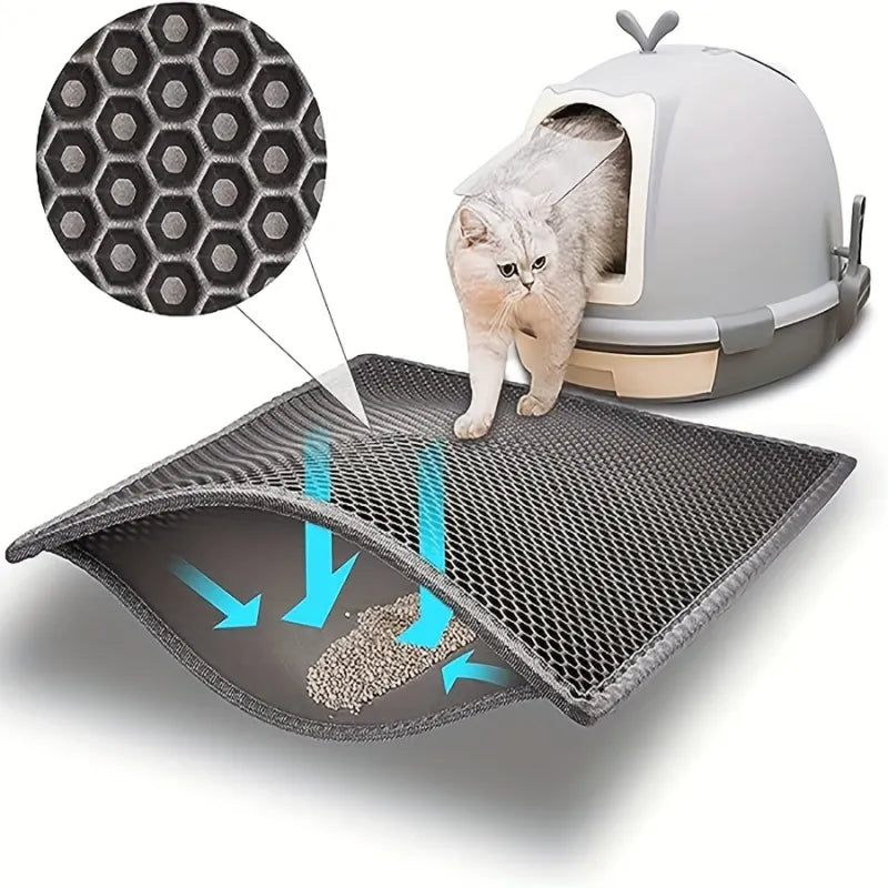 Dual-Layer Cat Litter Guard Mat