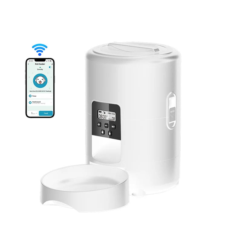 2L APP Control Automatic Pet Feeder Button Version Auto Cat Food Dispenser Smart Control Pet Feeder for Cats Dog Dry Food Bowl