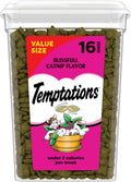 Cat Treats, Classic Crunchy and Soft Cat Treats, Blissful Catnip Flavor, Catnip Treats, 16 Oz. Tub