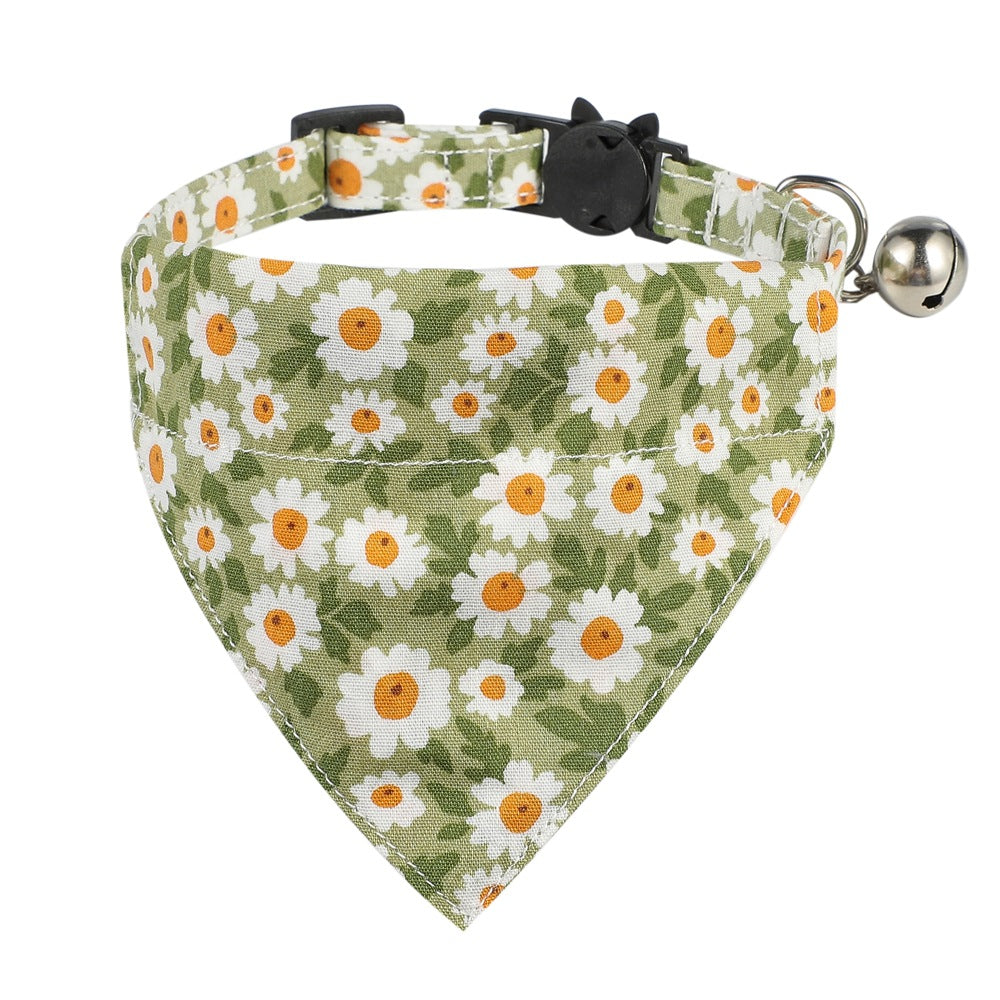 Floral Cotton Bow Collar for Cats