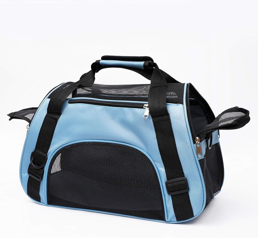 Pet Carrier Soft-Sided Carriers for Cat Carriers Dog Carrier for Small Medium Cats Dogs Puppies Pet Carrier Airline Approved Cat Dog Pet Travel Carrier (Small, Blue)