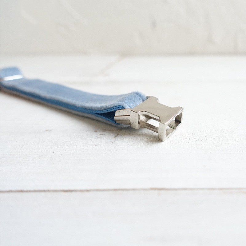 Sky Blue Velvet Kitty Collar