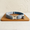Sky Blue Velvet Kitty Collar