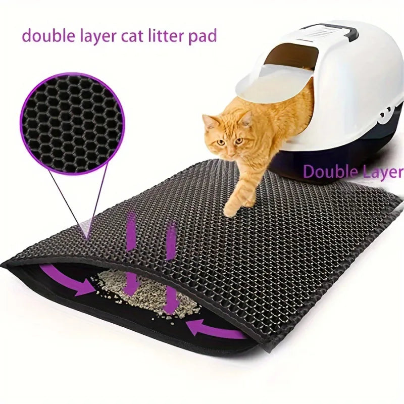 Dual-Layer Cat Litter Guard Mat