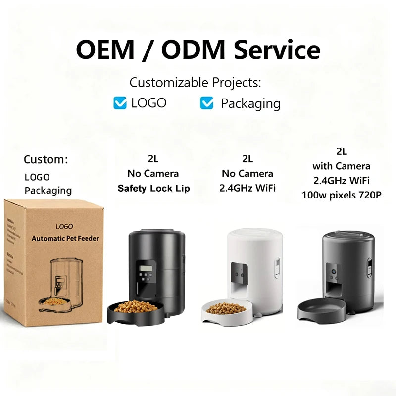 2L APP Control Automatic Pet Feeder Button Version Auto Cat Food Dispenser Smart Control Pet Feeder for Cats Dog Dry Food Bowl